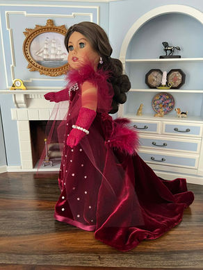 Issue 7 - Civil War / Victorian Collaboration Scarlett's Burgundy Velvet Gown by Sata & Haykush Designs