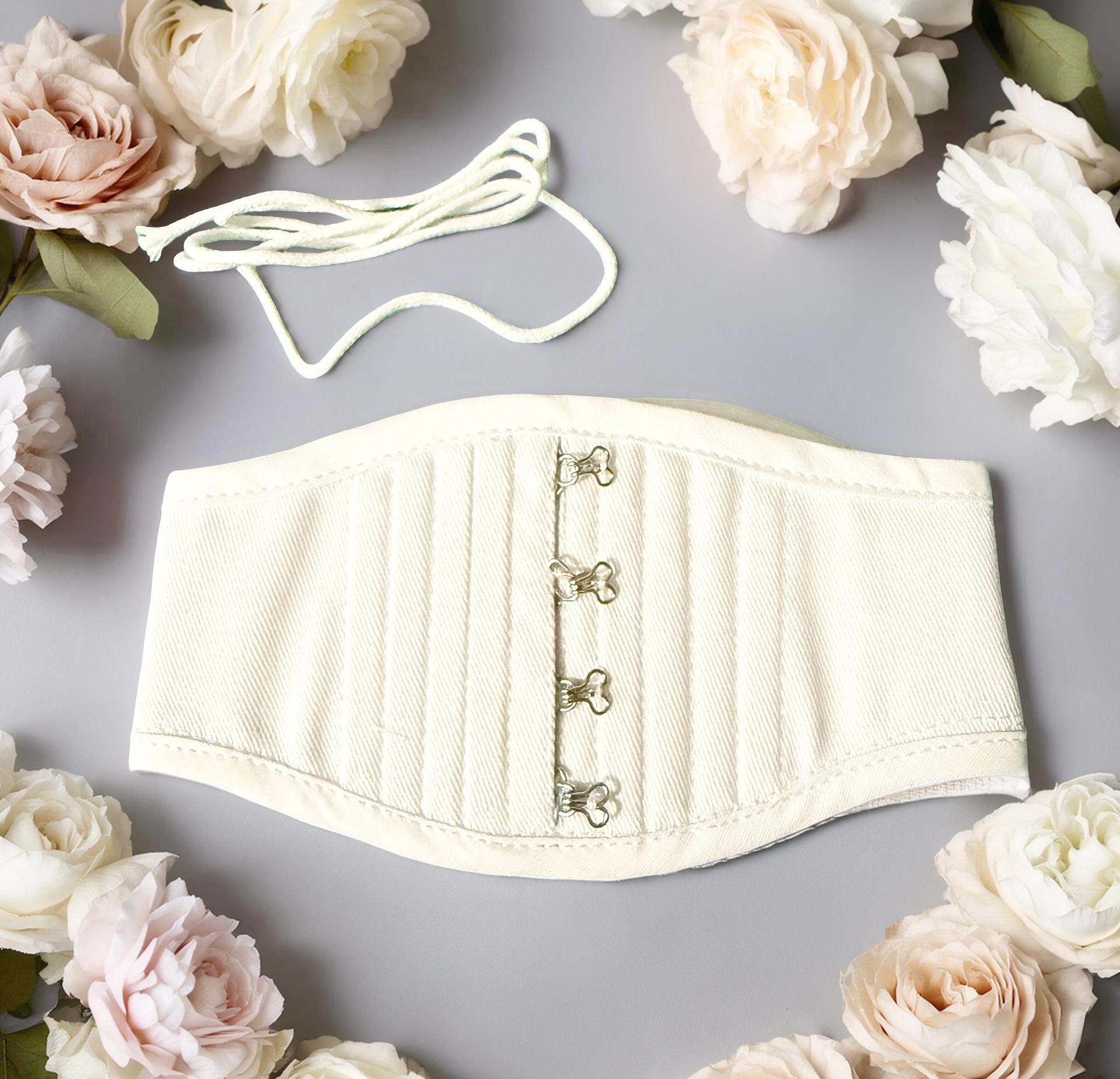 Civil War Historical Corset Undergarments in White Cotton for 18” Dolls