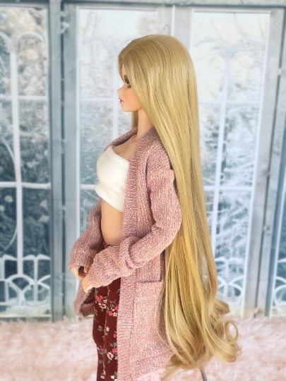 Thumbnail: Rapunzel Extra Long Wig in Light Blonde Replacement Wig for BJD 1/3& Smart Dolls