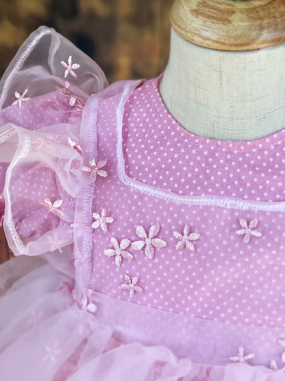 Thumbnail: "Pretty in Pink Polka Dot" Signature Dress and Pinafore for Patti Playpal Dolls