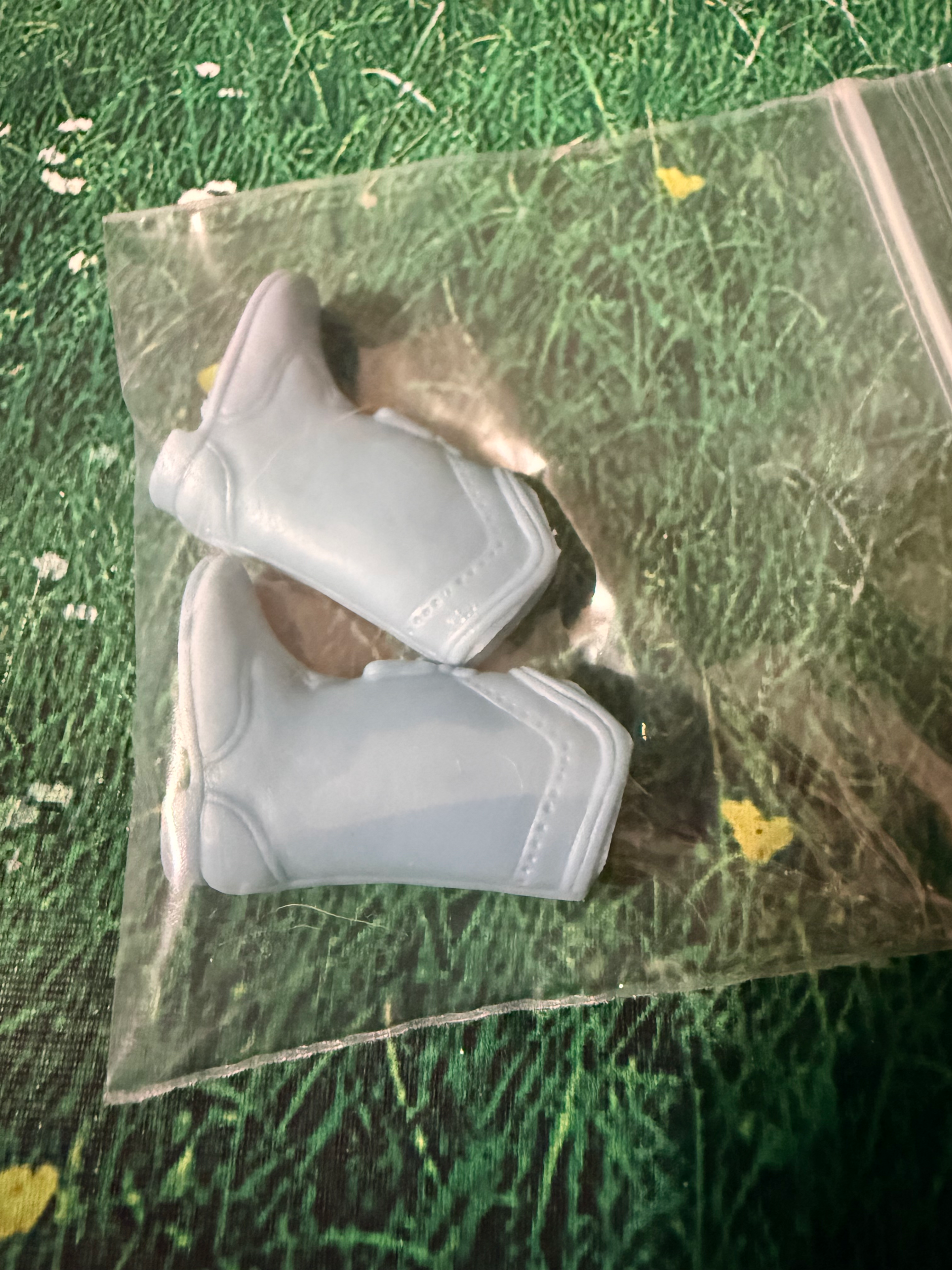 CTB Vintage Barbie Shoes Flat Cowboy Boots Light Blue Pair