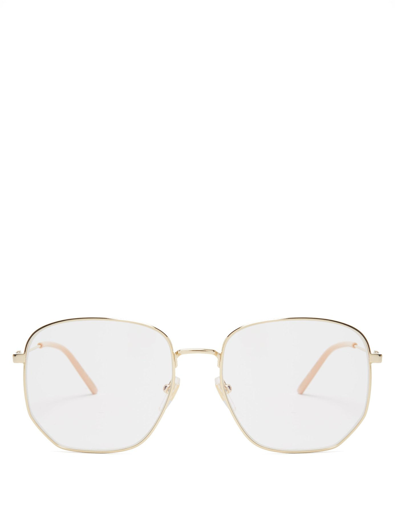 GUCCI Square-frame metal glasses