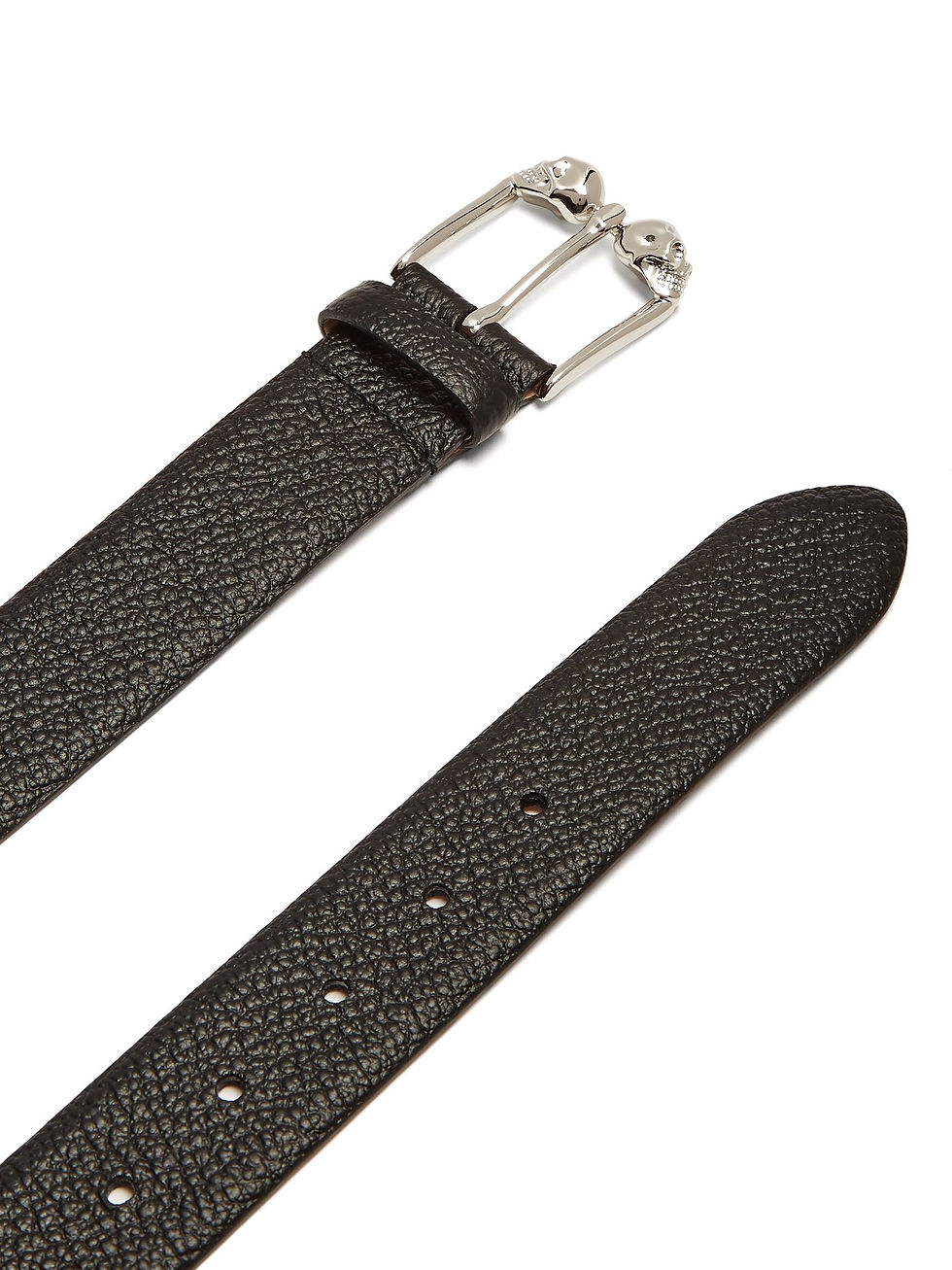 Thumbnail: ALEXANDER MCQUEEN Twin-skull leather belt
