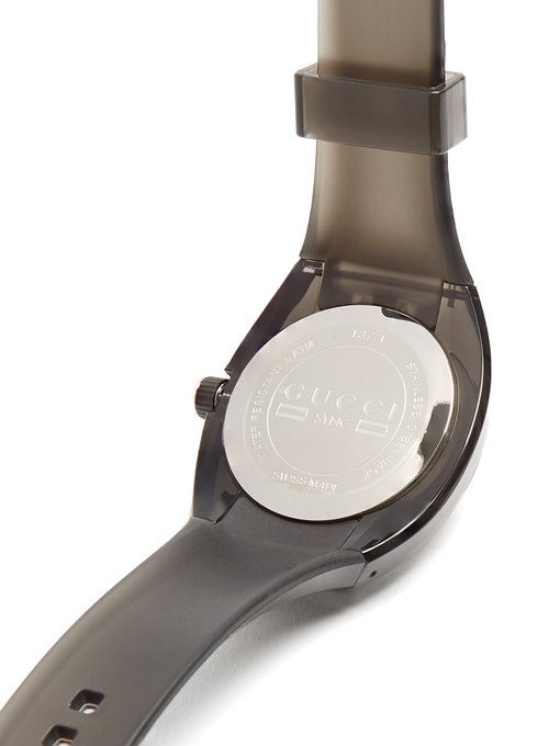 Thumbnail: GUCCI Sync black rubber watch