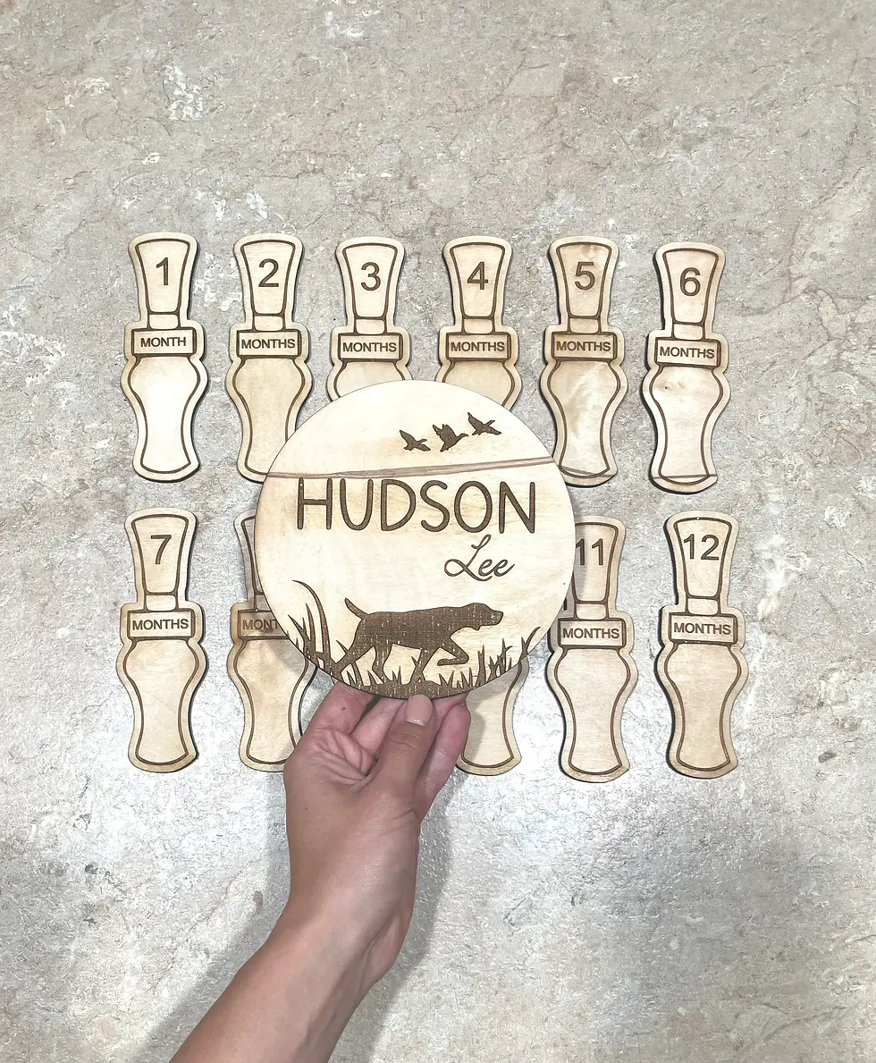 Duck Call Baby Milestone Plaque & Sign