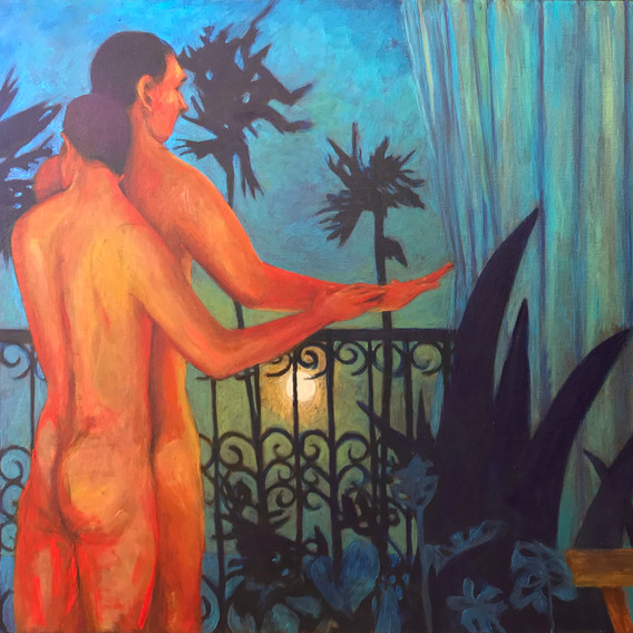 Men, love, sunrise, blue, tenderness