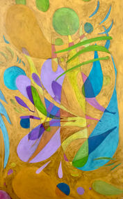 Abstract, gold, Leonard Cohen's song