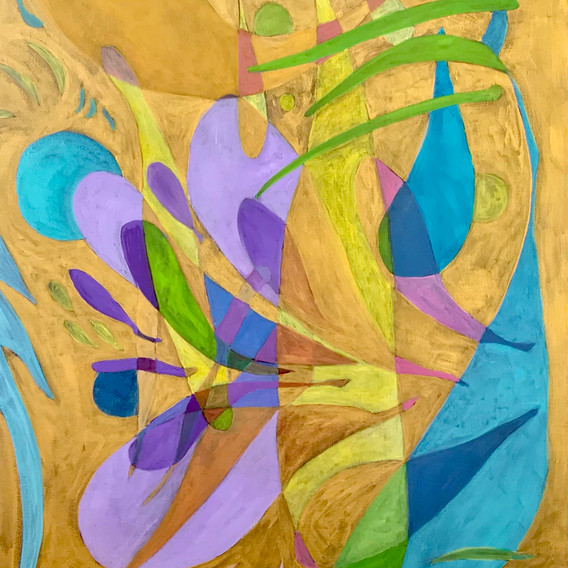 Abstract, gold, Leonard Cohen's song
