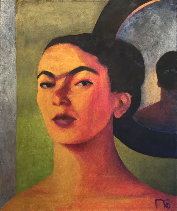 Frida Kahlo, portrait with mirror