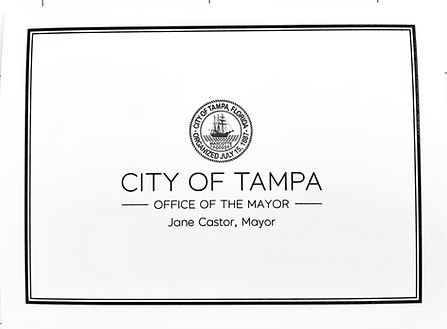 Tampa Mayor Jane Castor Thank You Post C