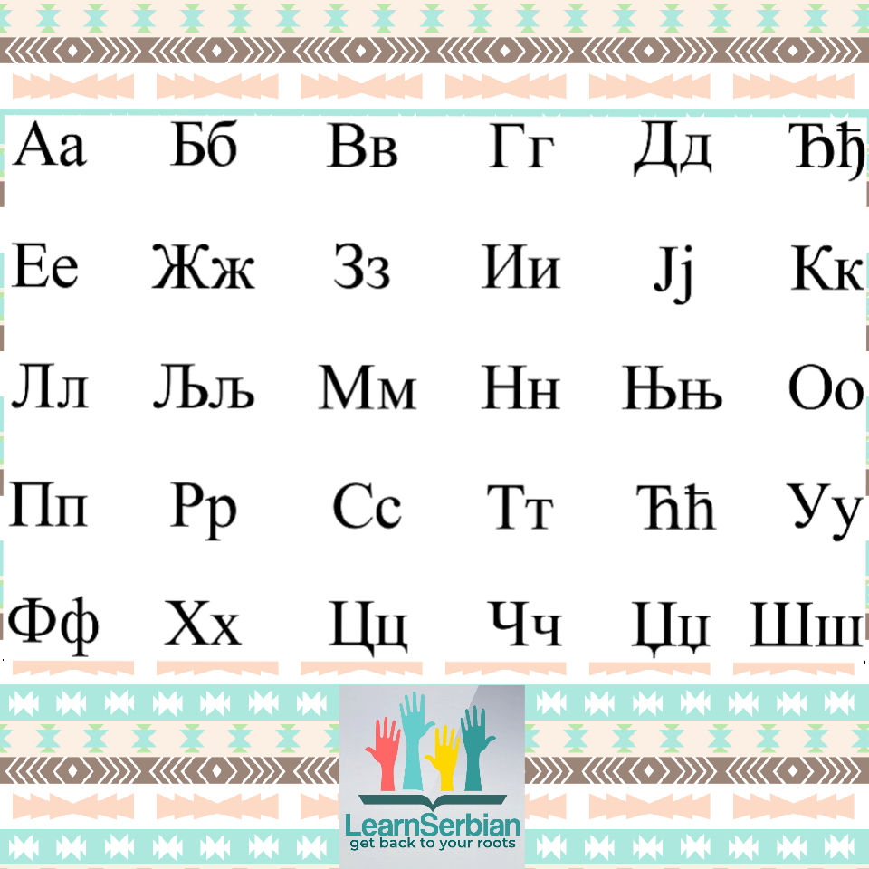 Srpska ćirilica - The Serbian Cyrillic script