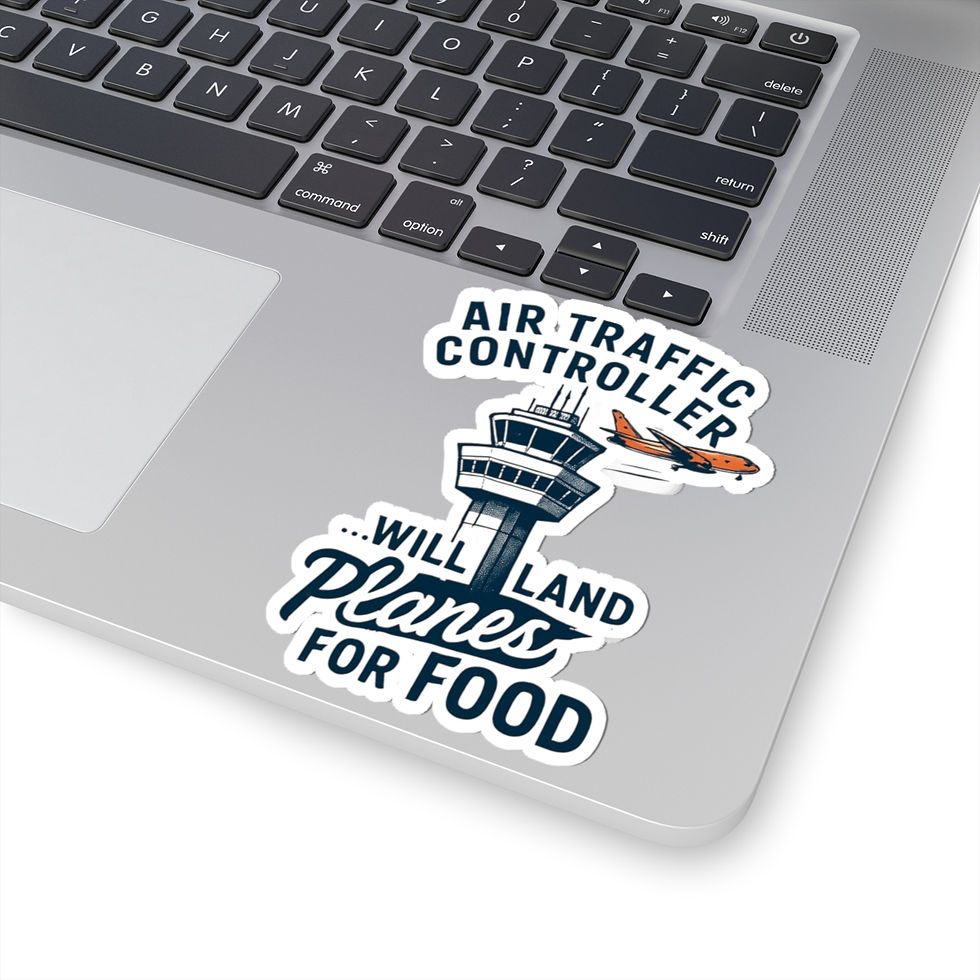 Thumbnail: Air Traffic Controller Sticker — “Will Land Planes for Food” Vinyl Sticker
