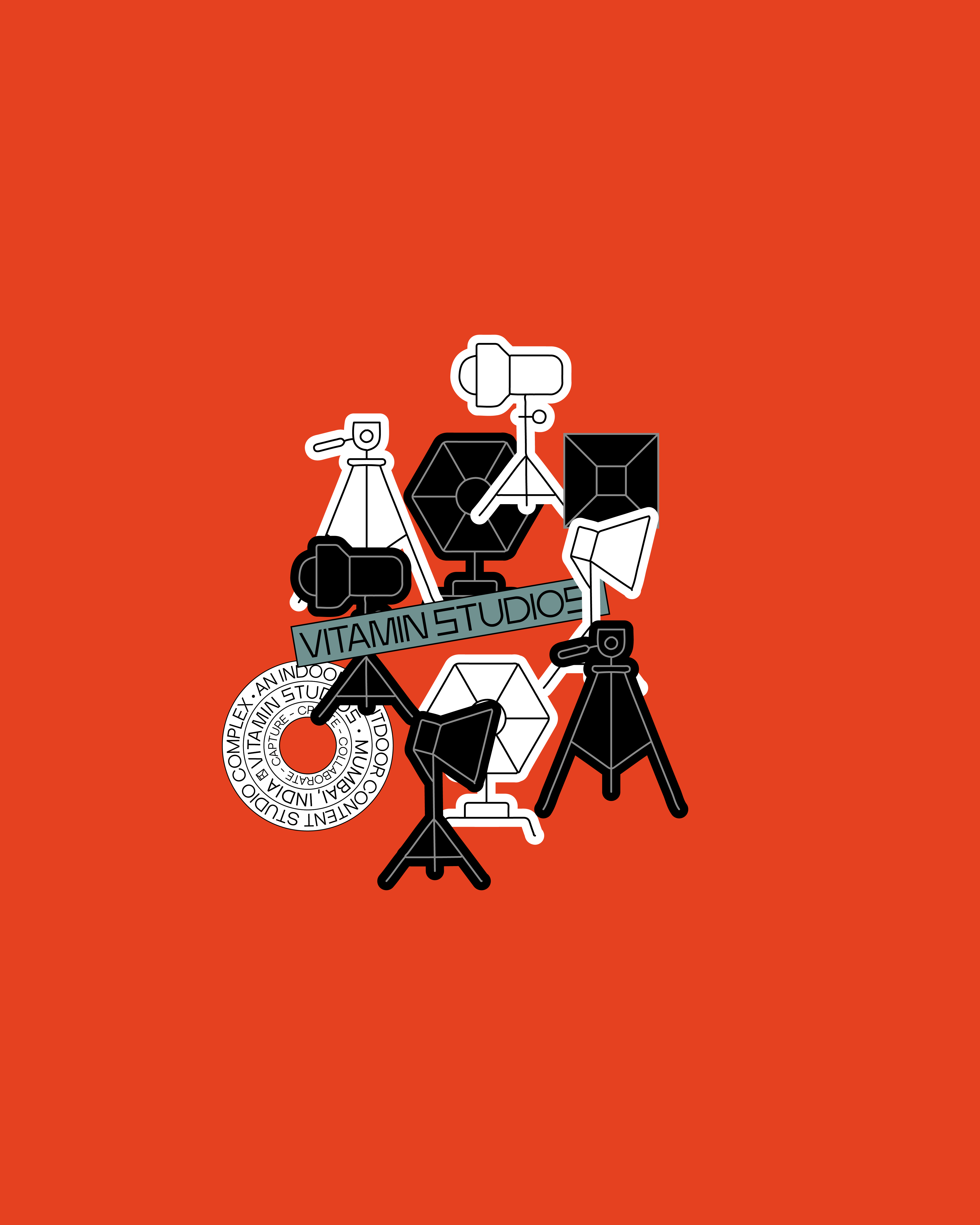 Vitamin Studios brand identity design
Brand refresh photography studio Mumbai
Visual identity system design
Custom Devanagari typography design
Brutalist brand design system
Modular logo design system
Photography studio branding Mumbai
Creative studio visual identity
Geometric brand system design
Brand guidelines design