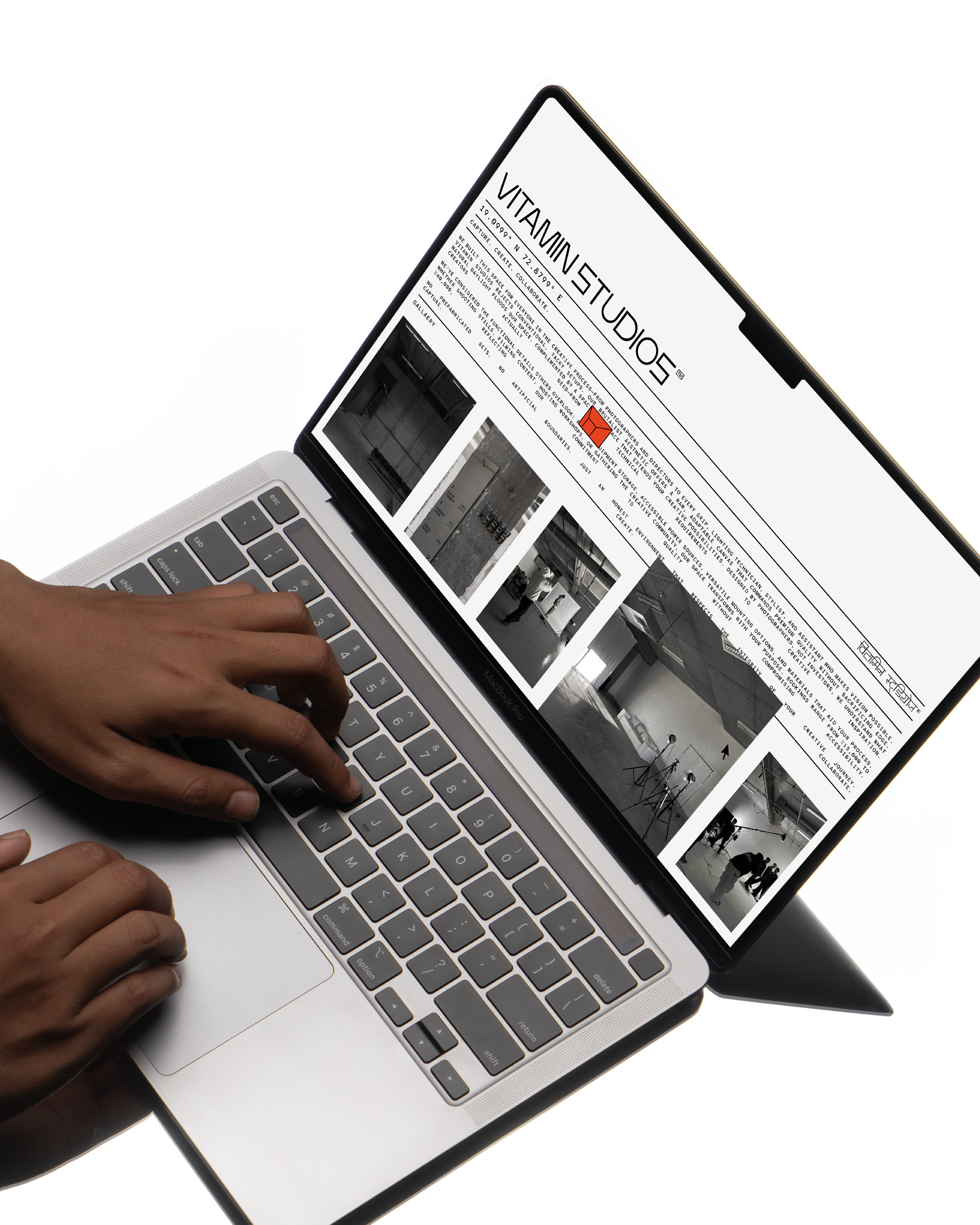 Vitamin Studios brand identity design
Brand refresh photography studio Mumbai
Visual identity system design
Custom Devanagari typography design
Brutalist brand design system
Modular logo design system
Photography studio branding Mumbai
Creative studio visual identity
Geometric brand system design
Brand guidelines design