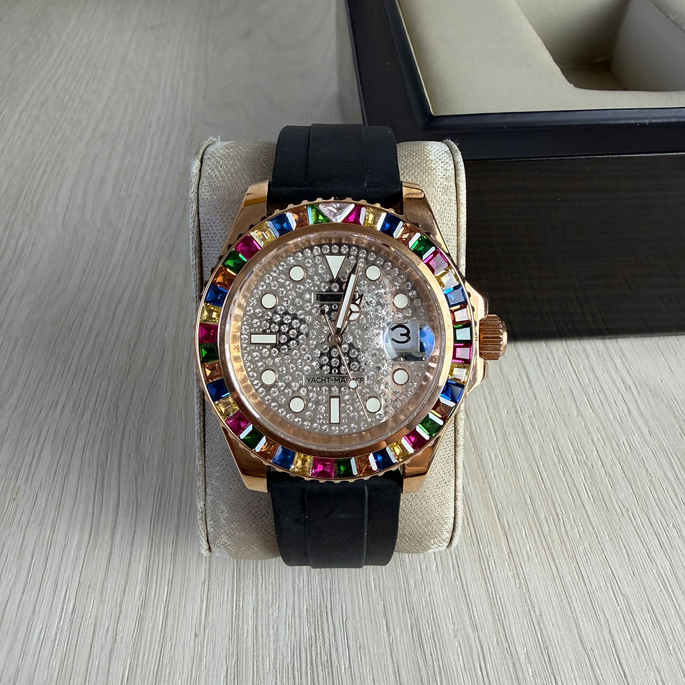 Miniatura: ROLEX YACHT MASTER BRILHANTES ROSE BORRACHA 40MM