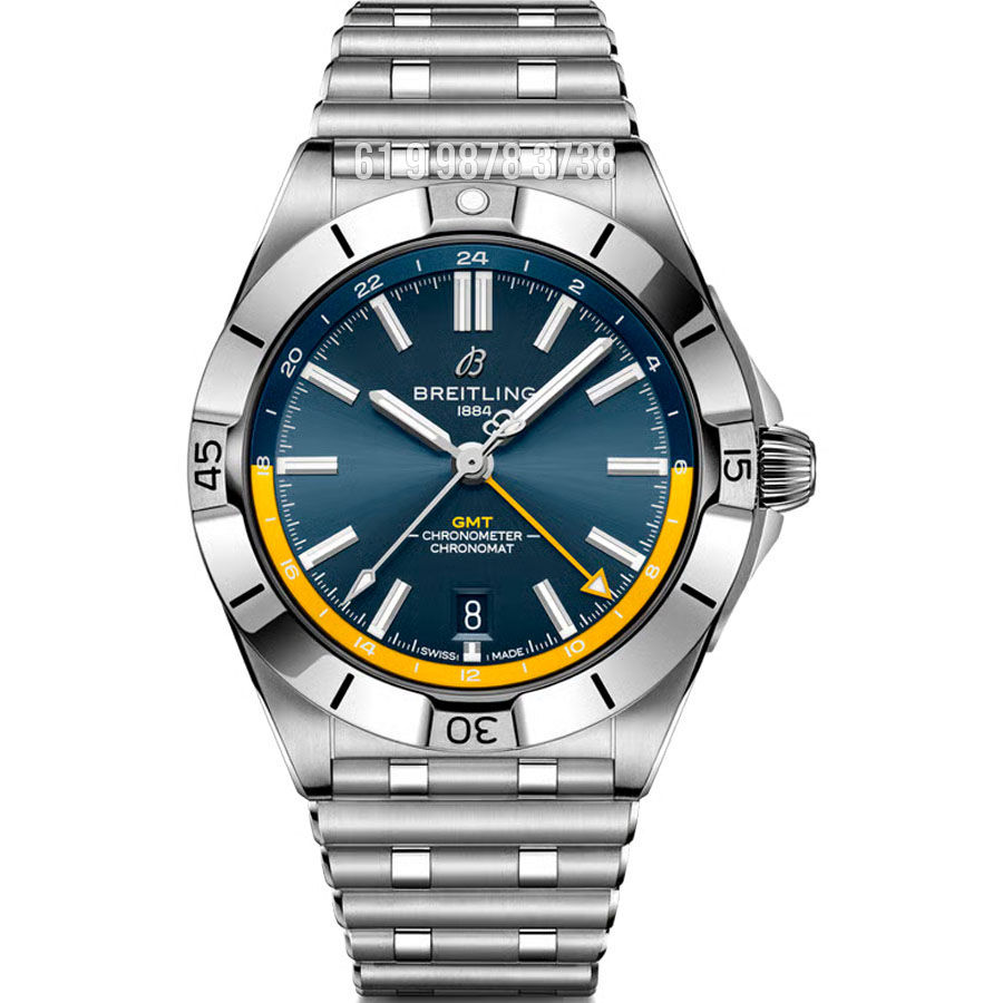 BREITLING CHRONOMAT PRATA AZUL 41MM