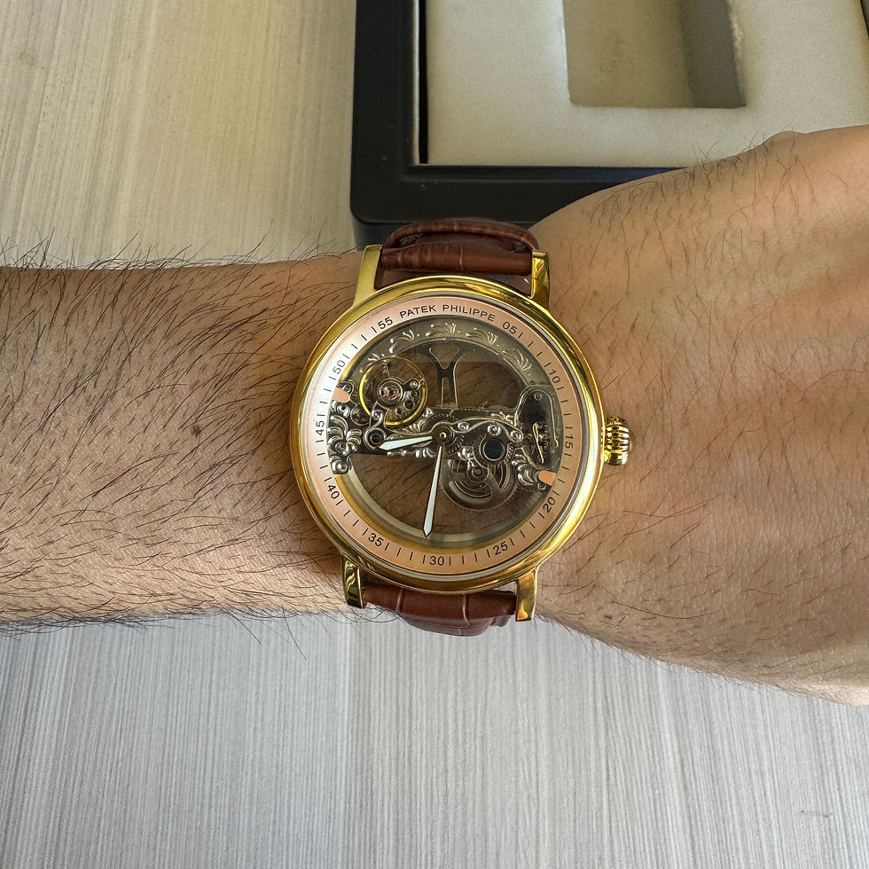 Miniatura: PATEK PHILIPPE ESQUELETO DOURADO AUTOMATICO 43MM