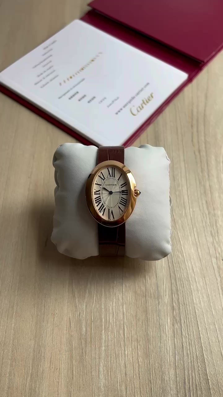 Miniatura: CARTIER BAIGNOIRE ROSE COURO 30MM FEMININO