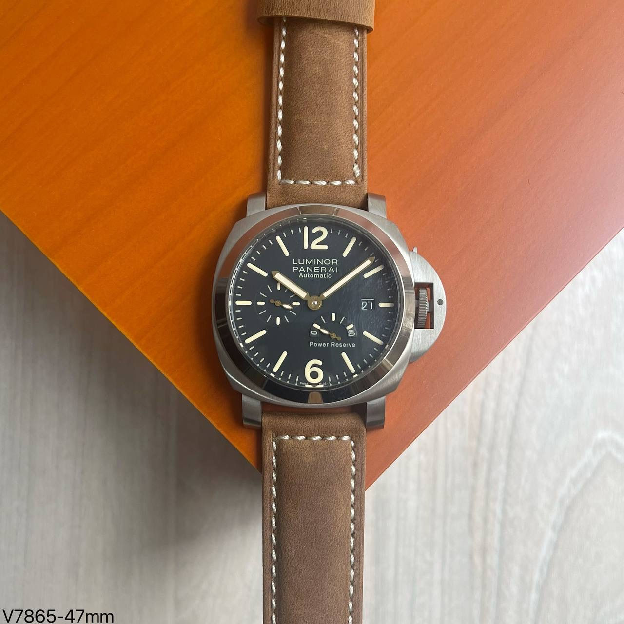 PANERAI LUMINOR  PRATA COURO 44MM