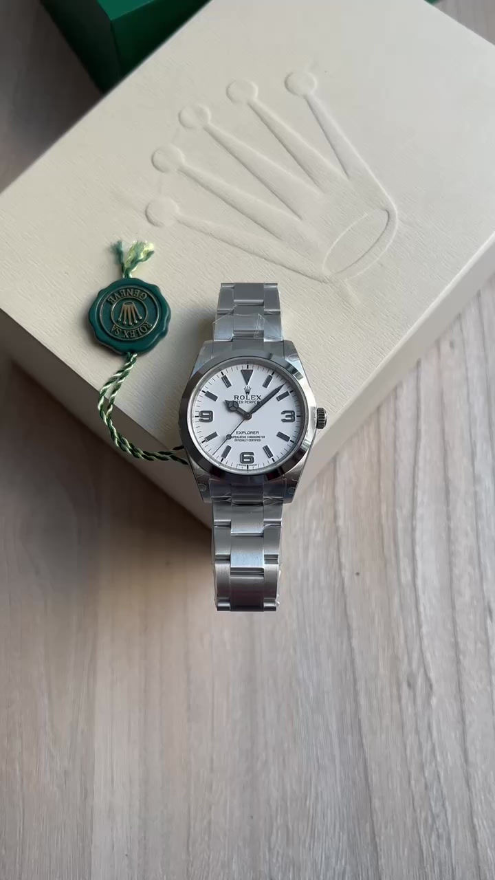 Miniatura: ROLEX EXPLORER ETA BRANCO 3132 SUPER CLONE