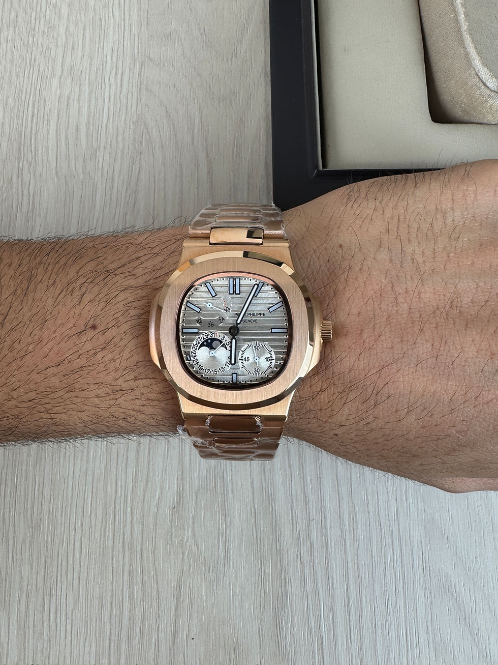 Miniatura: PATEK PHILIPPE NAUTILUS ROSE PRATA 40MM