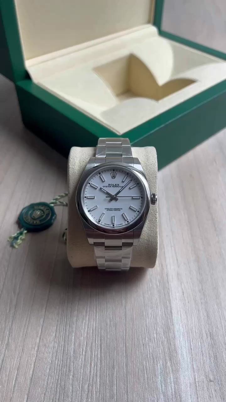 Miniatura: ROLEX OYSTER PERPETUAL 41MM BRANCO 126000 SUPER CLONE