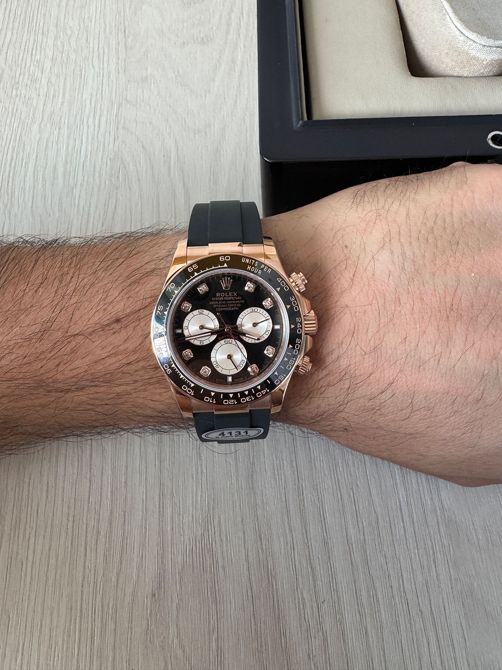 Miniatura: ROLEX DAYTONA ROSE COURO + BORRACHA 40MM