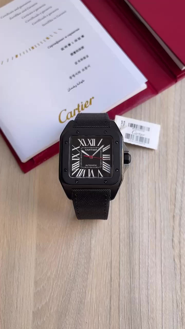 Miniatura: CARTIER SANTOS PRETO  40MM SUPER CLONE