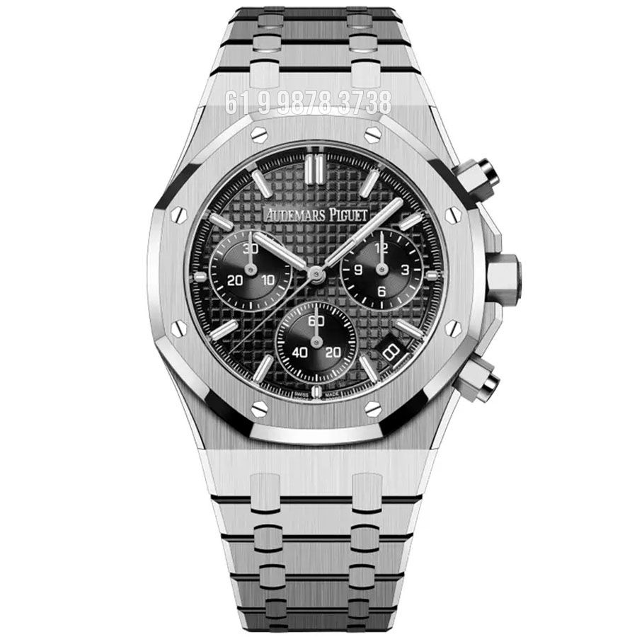 AUDEMARS PIGUET ROYAL OAK 41MM PRATA PRETO