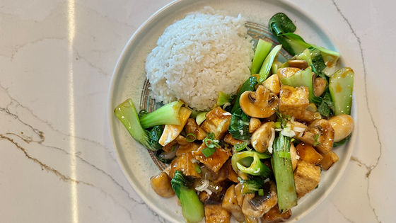 Mushrooms with Bok Choy