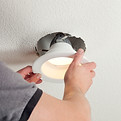 installing a recessed light fixture