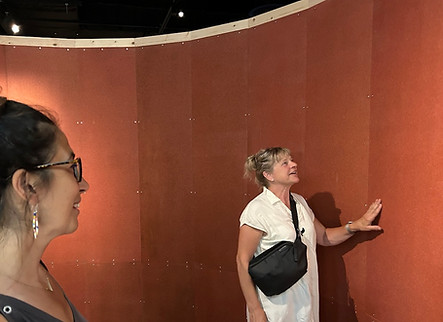 Wheat based panels in the 'Thirst' exhibition entrance area
