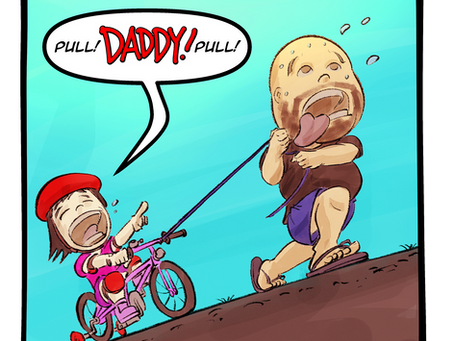 The moment we bought a bike for our 4-year-old.