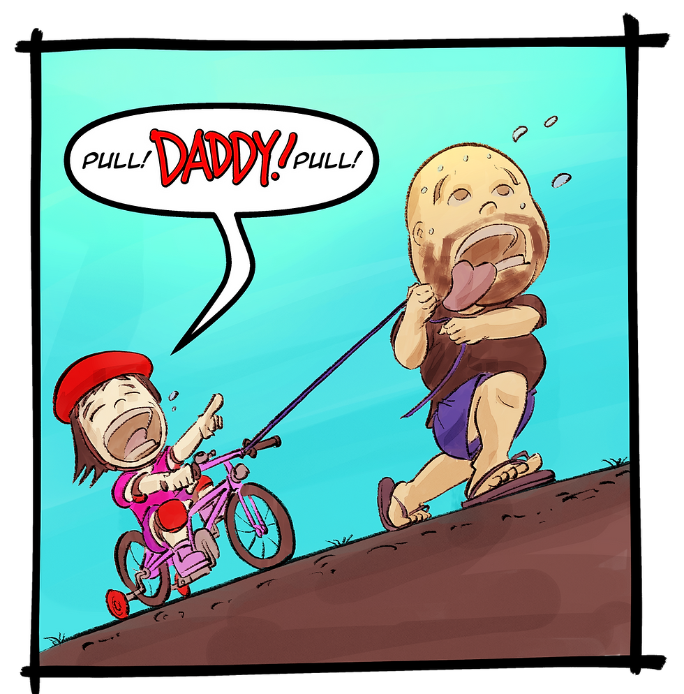 The moment we bought a bike for our 4-year-old.