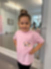 Girl wearing a ZLH Studios princess t-shirt