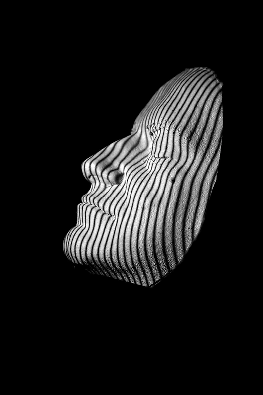 structured light 3d scanner example, face scan