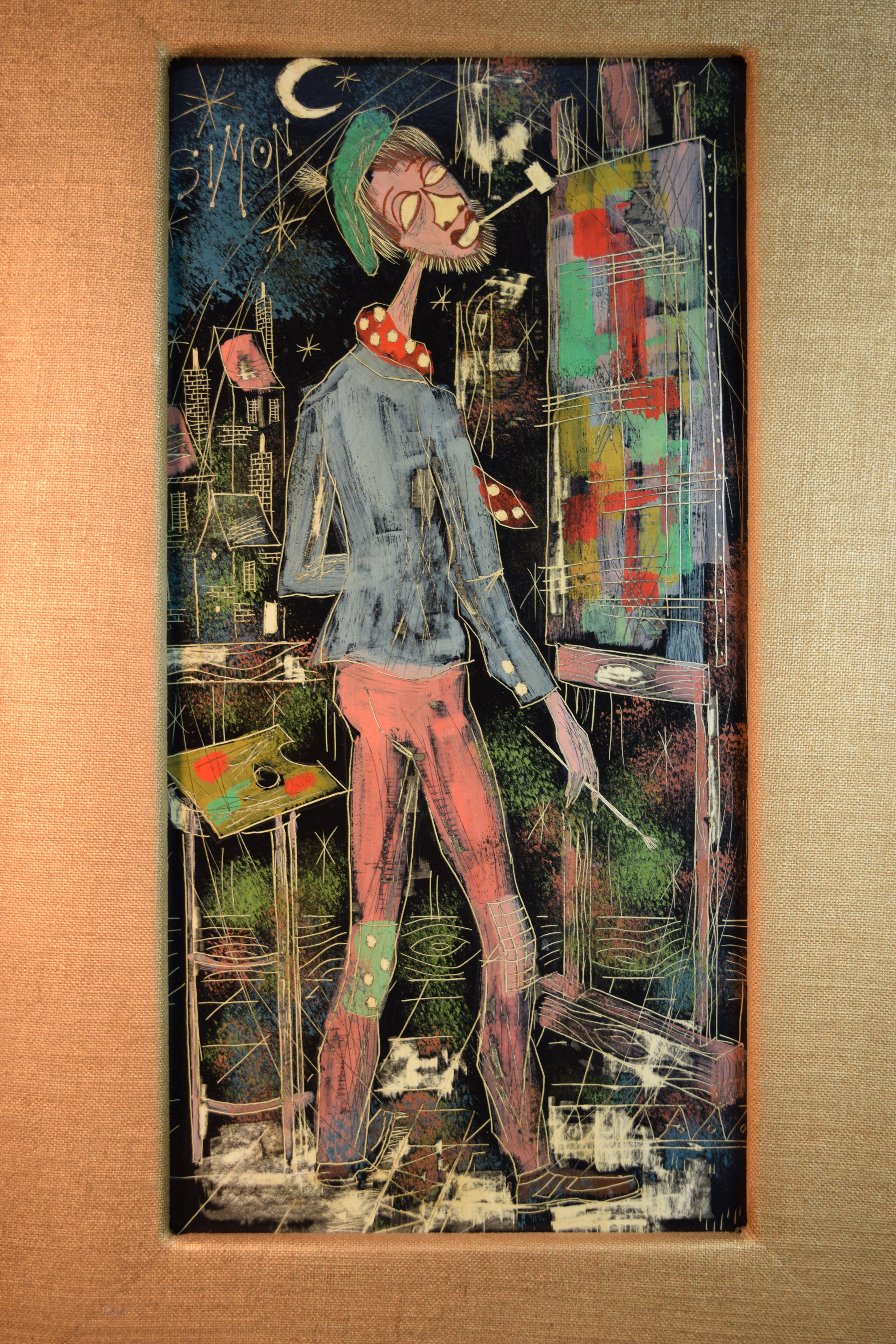 Yohanan Simon Caricature Painting of a Painter