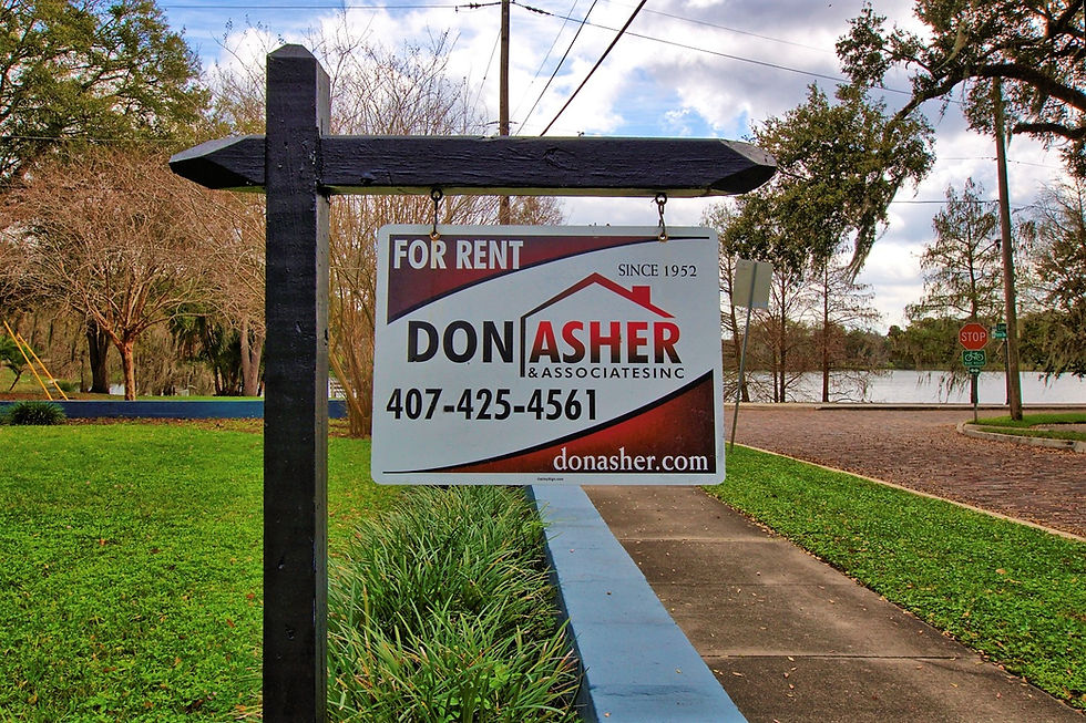 Don Asher's For Rent Sign Post