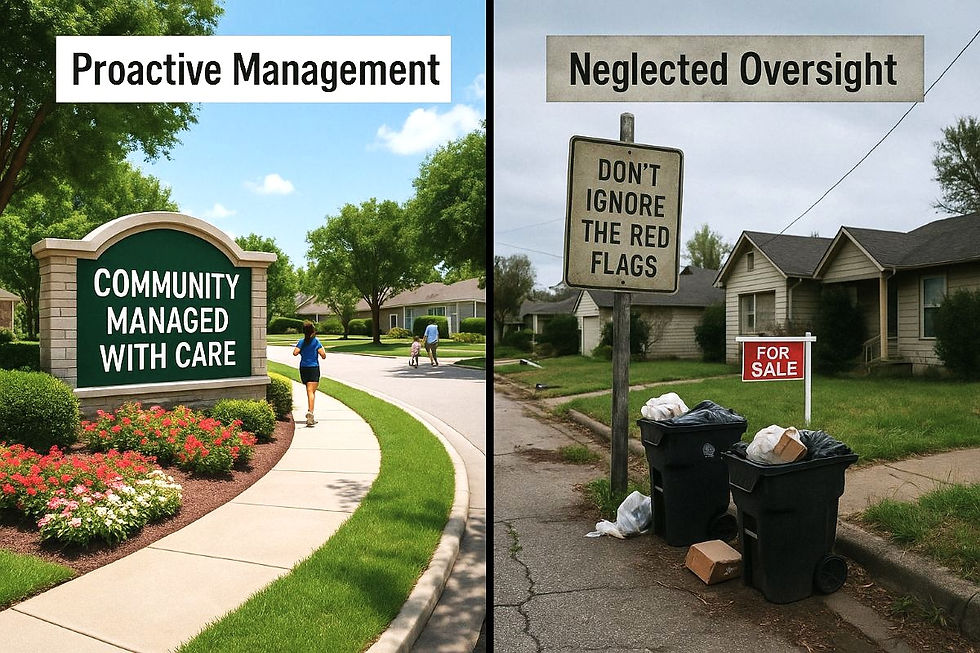 A tale of two communities - One managed with care, the other one neglected