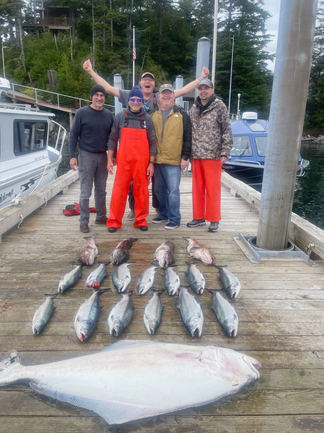 fishing for halibut and salmon