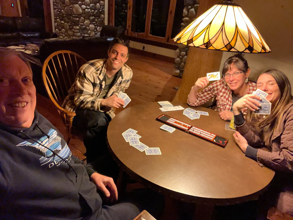 a group playing cards