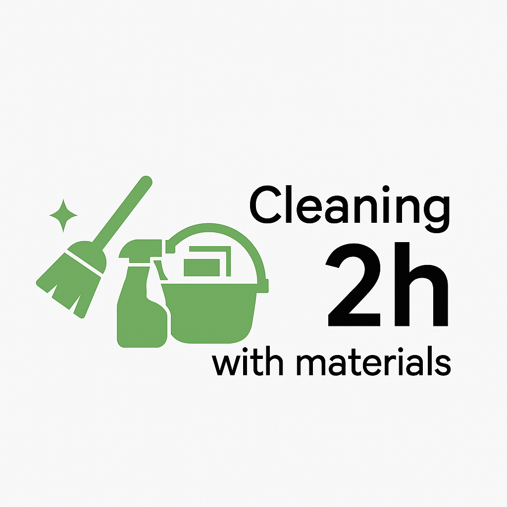 Cleaning + Material - 2H Cleaning + Material - 2H service in Dubai