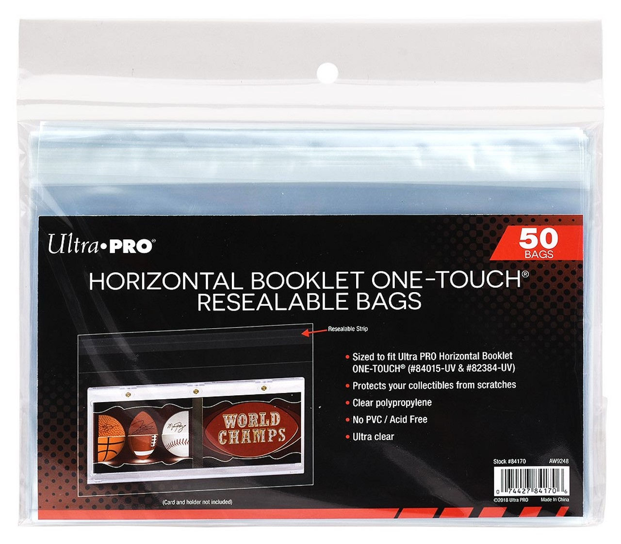 Ultra Pro Resealable One-Touch Booklet Bags (H) 50ct Pack