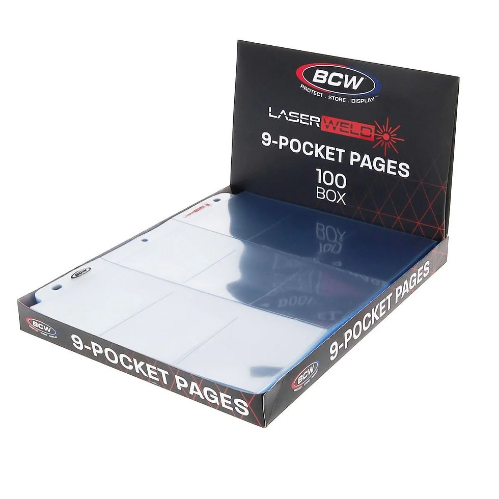 Case of 1,000 BCW LaserWeld 9-Pocket Page 100ct Boxes