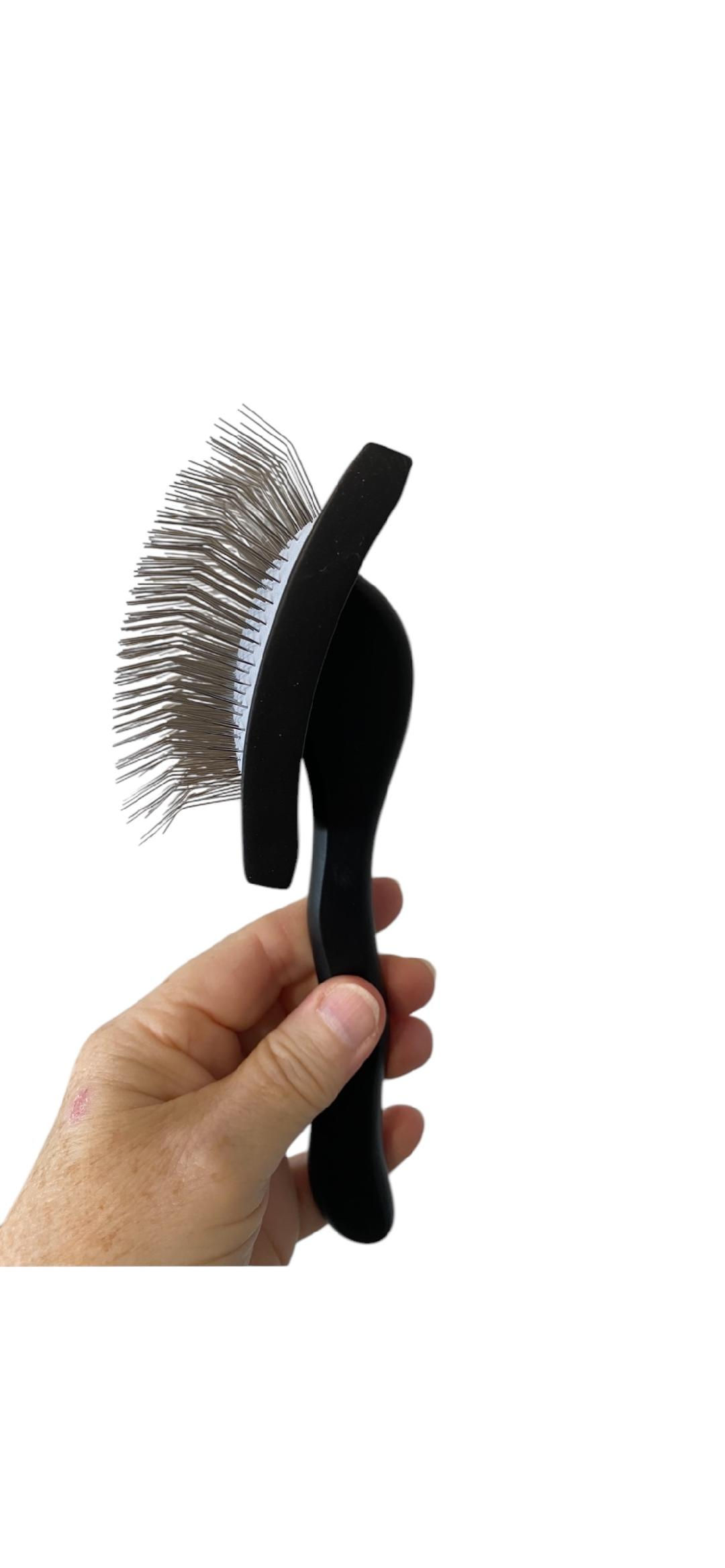 Wooden Long Pin Curved Soft Slicker brush