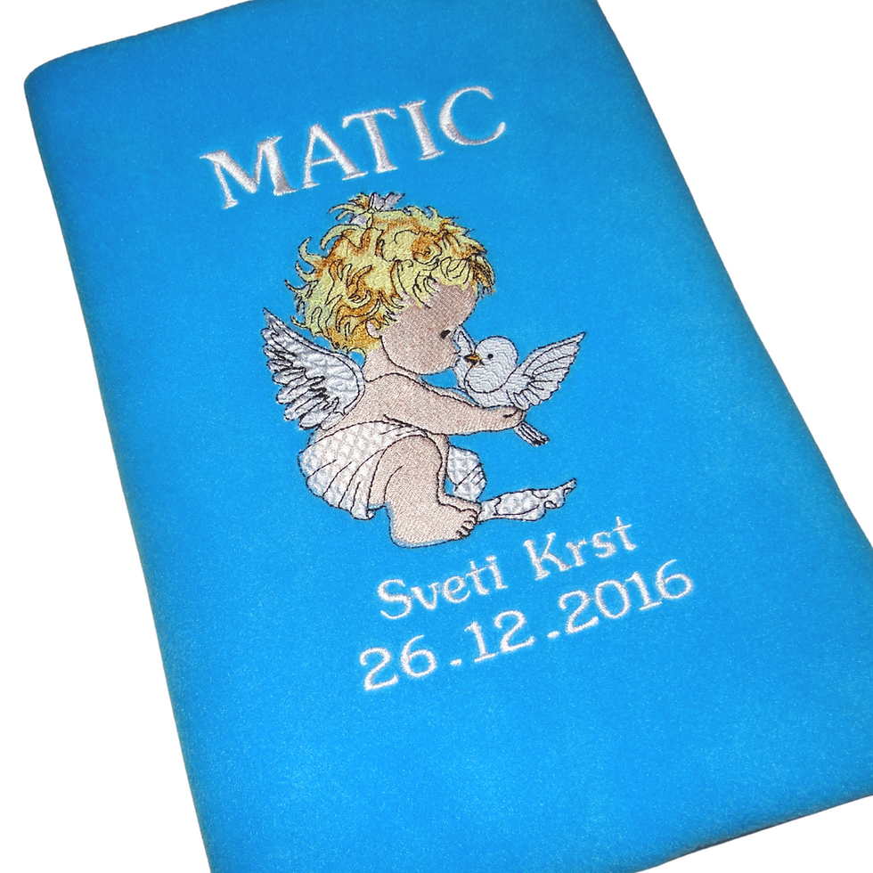Sličica: Odeja Sveti krst Baby Butik – personalizirana spominska odejica za krščence.