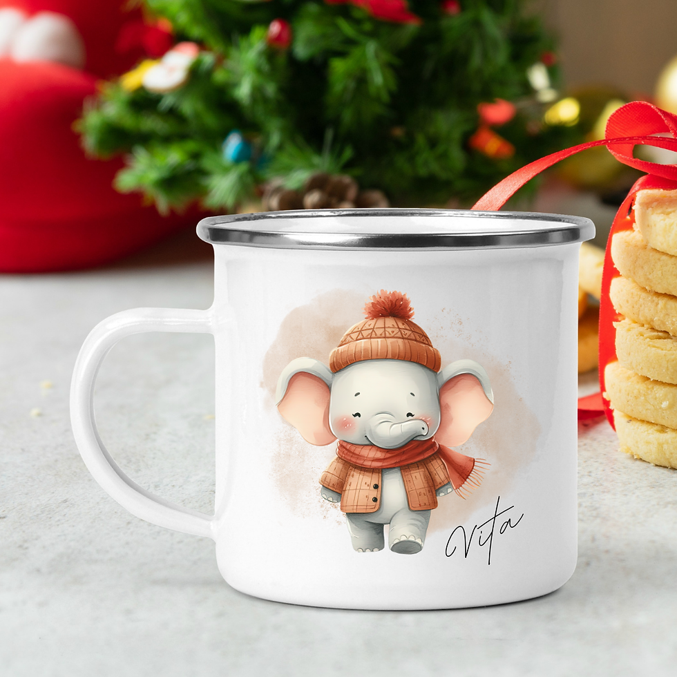 Skodelica emajlirana Slonček