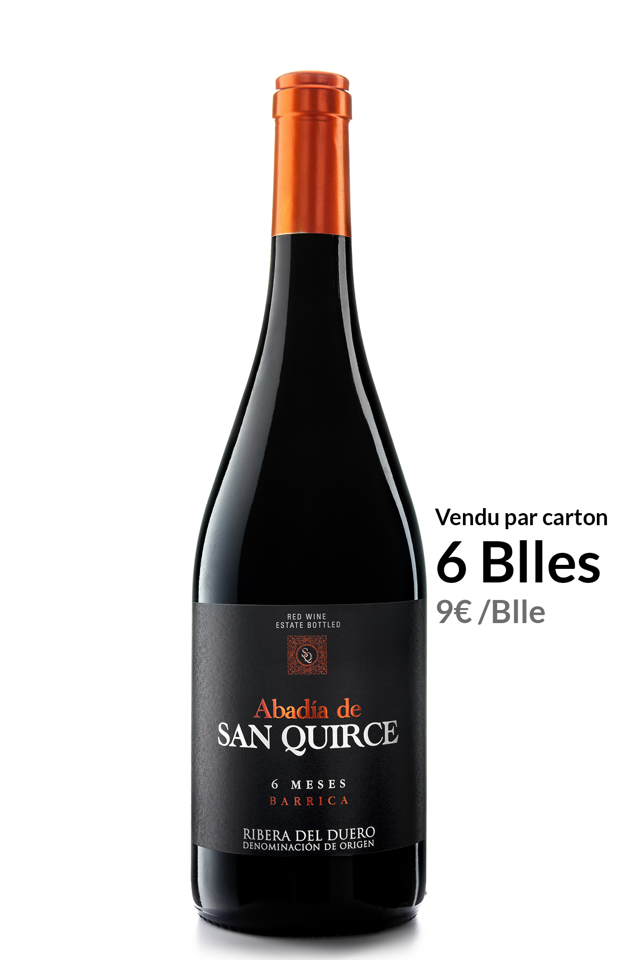 - Abadia de San Quirce 6 meses 2021 DO Ribera del Duero - 6 Botlles