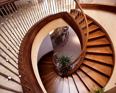 Curved Wooden Staircase