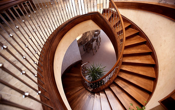 Curved Wooden Staircase